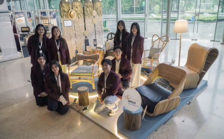 Mahasiswa Interior Design BINUS @Bandung Tampilkan Karya di Indonesia International Furniture Expo (IFEX) 2026