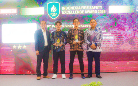 PT Pelindo Sinergi Lokaseva Raih Tiga Penghargaan pada Indonesia Fire Safety Excellence Award 2026